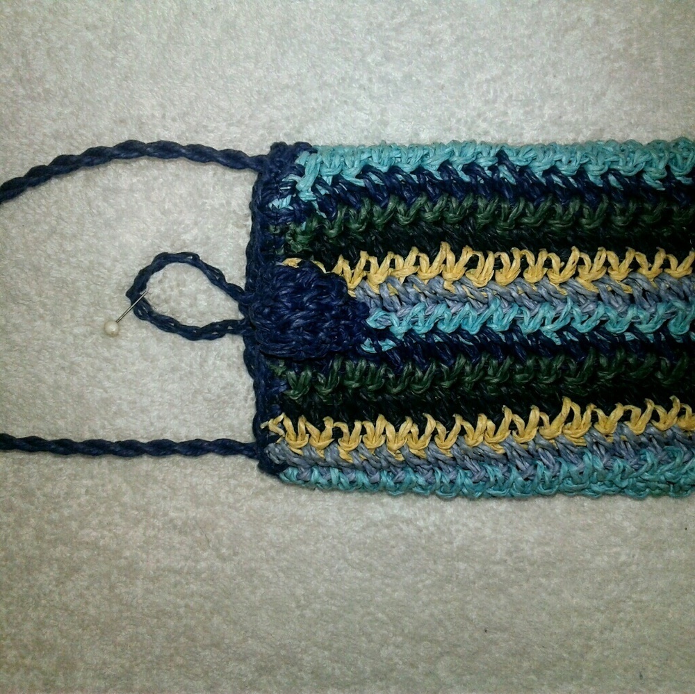 Tote Style Bag with mini bag -in Multi Shades of Blue- NEW - Picture 3 of 9